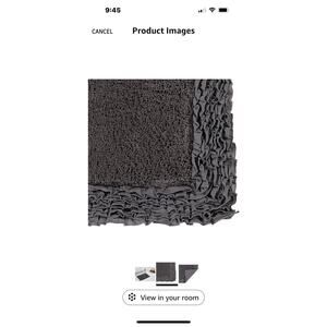 New Better Trends Bath Rug 100% Cotton Bath Mat Soft Gray Shaggy Border